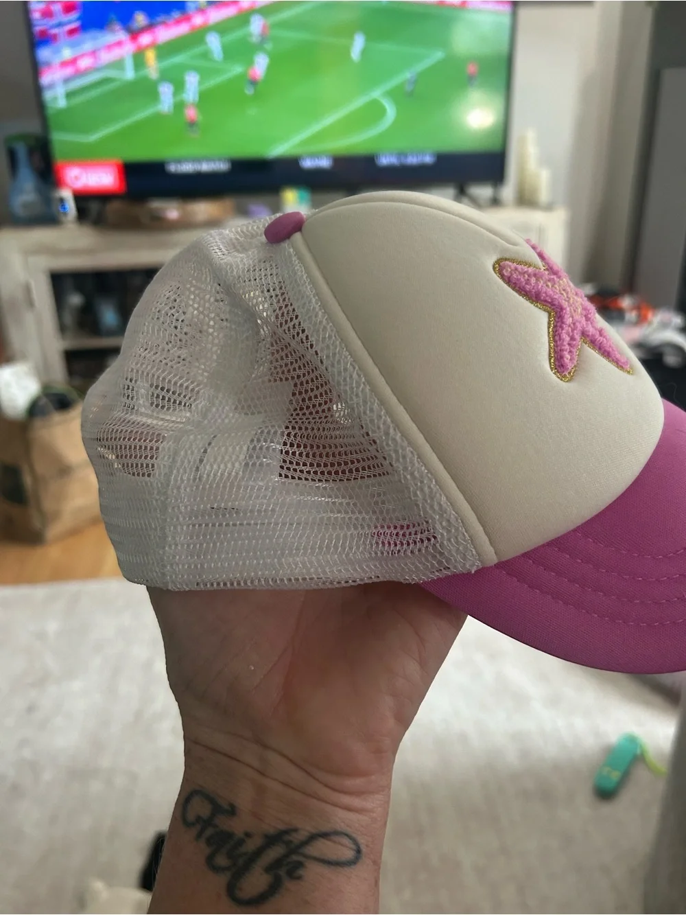 Pink Starfish Kids Trucker Hat - Pink & Cream J.Crew